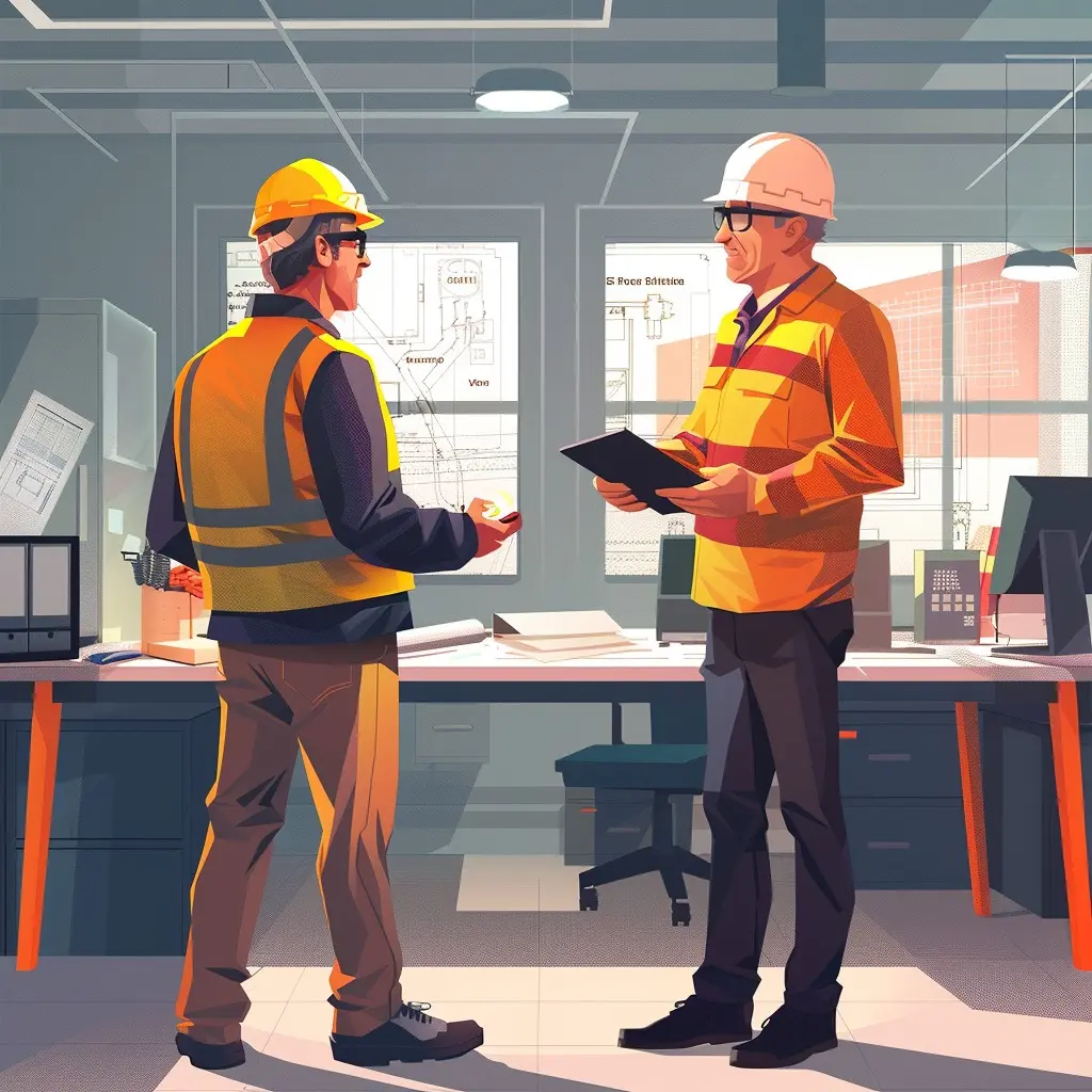 Power system consultants discussing plans