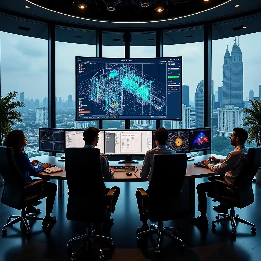 Electrical engineers at Care Labs discussing support strategies to prevent arc flash