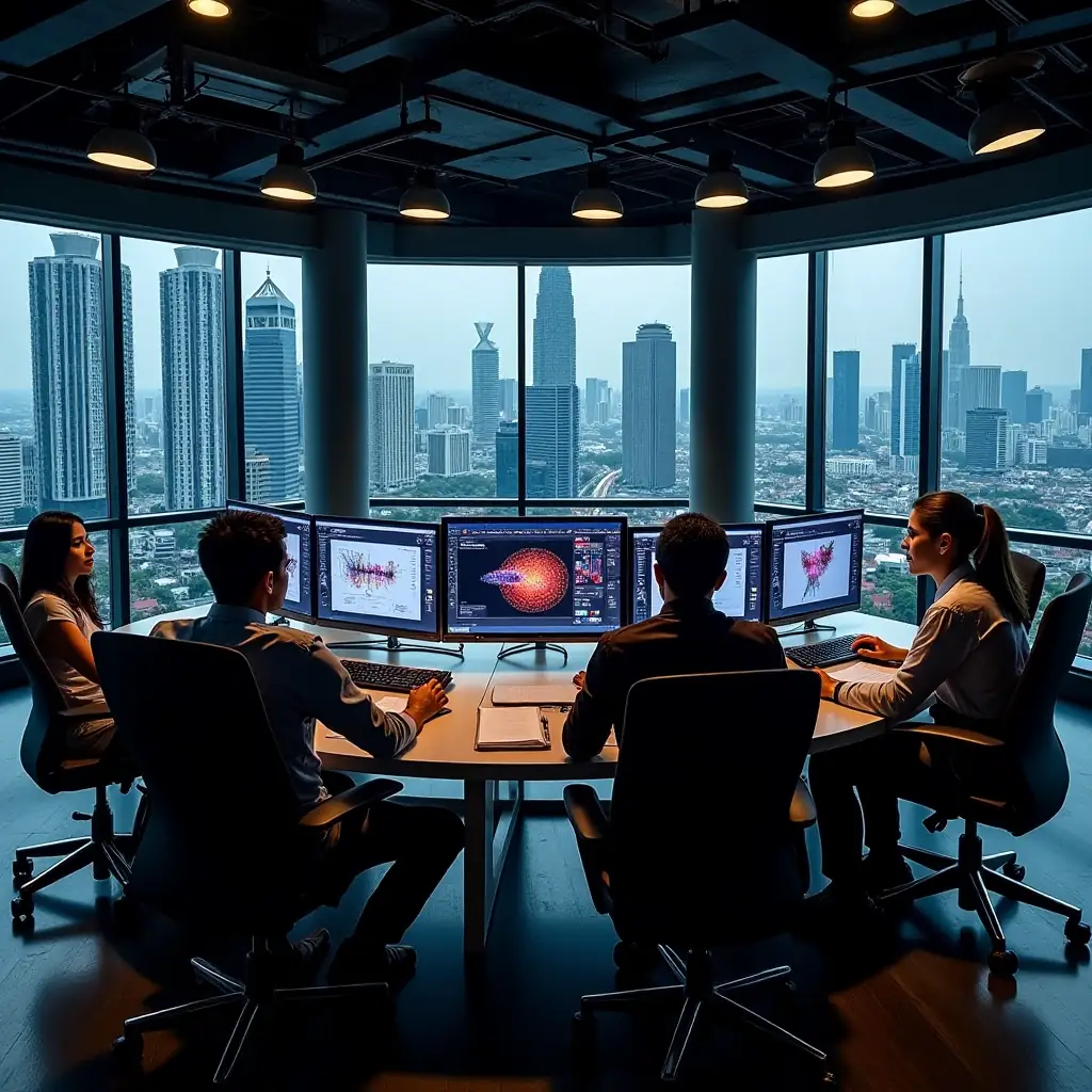 Team of experts discussing preventive maintenance strategies against arc flash.